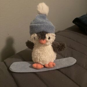 Jellycat Peanut Penguin Snowboarding